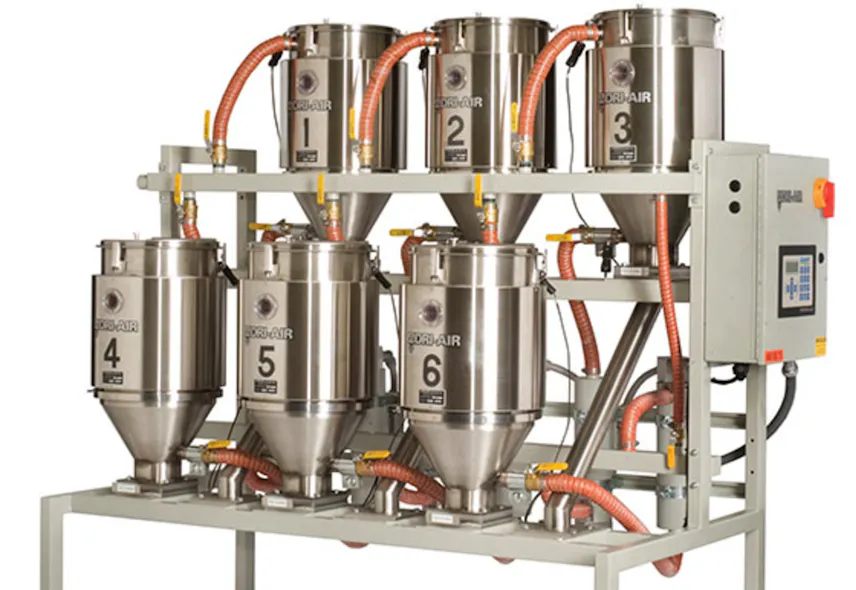 Dri-Air downsizes hopper bank footprint | Plastics Machinery ...
