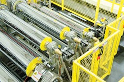 The Super G Multi-Nip roll stand. The Super G Multi-Nip roll stand.