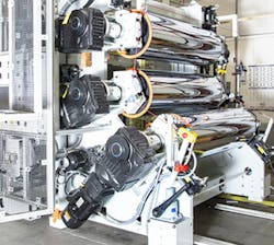 A J-Stack roll stand from Davis-Standard A J-Stack roll stand from Davis-Standard