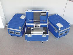 Maus' Rotocooler uses internal mold water spray that cools the mold as it quickly evaporates, achieving a symmetrical, uniform cooling inside and outside the mold. Maus' Rotocooler uses internal mold water spray that cools the mold as it quickly evaporates, achieving a symmetrical, uniform cooling inside and outside the mold.