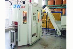 ONE-STOP SHOP: With 1Blow, 11 key motions are required to move the PET preform through the process to result in a finished bottle. Competing stretch blow units have as many as 16 or 17 steps to produce a bottle.. ONE-STOP SHOP: With 1Blow, 11 key motions are required to move the PET preform through the process to result in a finished bottle. Competing stretch blow units have as many as 16 or 17 steps to produce a bottle..