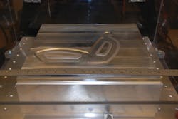 A mold showing the results of the laser cladding process A mold showing the results of the laser cladding process