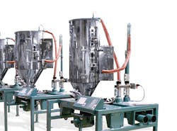 The AutoMate is a multiple hopper central drying system. The AutoMate is a multiple hopper central drying system.