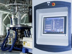 The enhanced graphics and large screen of Gloucester Engineering's new ExtruTouch control system can retrofit to any blown film system. The enhanced graphics and large screen of Gloucester Engineering's new ExtruTouch control system can retrofit to any blown film system.