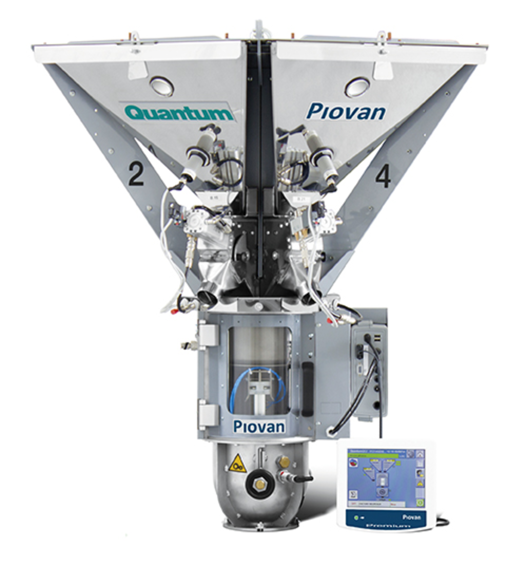 The Quantum is a gravimetric batch blender.