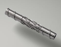 Reiloy USA's new feed screw can be configured for high shear or low shear. Reiloy USA's new feed screw can be configured for high shear or low shear.