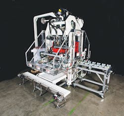 Thermoforming Systems launched a new Linear Rail 5.0 model vertical press that performs pre-punching, pre-scoring and trimming. Thermoforming Systems launched a new Linear Rail 5.0 model vertical press that performs pre-punching, pre-scoring and trimming.