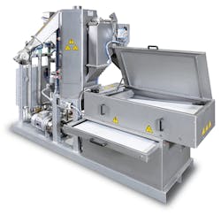 The new belt filter for Nordson BKG underwater pelletizers cuts downtime and operator intervention, and has a finer filter mesh. The new belt filter for Nordson BKG underwater pelletizers cuts downtime and operator intervention, and has a finer filter mesh.