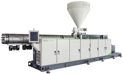 Battenfeld-Cincinnati's new twinEX 148-28 twin-screw extruder Battenfeld-Cincinnati's new twinEX 148-28 twin-screw extruder