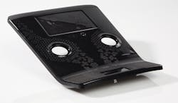 An automotive center console component made with Engel's Foammelt technology and special variothermal tooling from RocTool. An automotive center console component made with Engel's Foammelt technology and special variothermal tooling from RocTool.