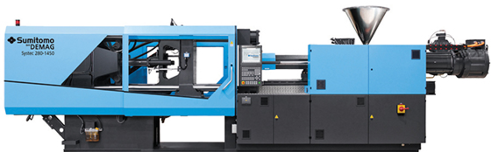 Sumitomo Demag&acirc;&euro;&trade;s hybrid electric Systec Servo 280.