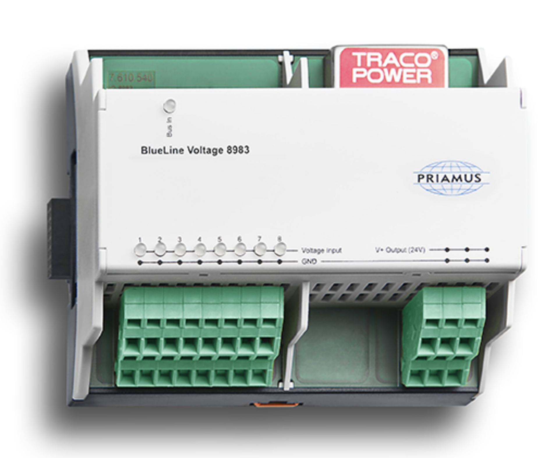A new voltage module from Priamus measures any force, such as hydraulic pressure or screw position.