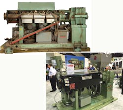 This rebuilt Davis-Standard Thermatic extruder on display at NPE looks just like the new units. Note the 'Sold' sign. This rebuilt Davis-Standard Thermatic extruder on display at NPE looks just like the new units. Note the 'Sold' sign.