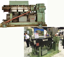 This rebuilt Davis-Standard Thermatic extruder on display at NPE looks just like the new units. Note the 'Sold' sign. This rebuilt Davis-Standard Thermatic extruder on display at NPE looks just like the new units. Note the 'Sold' sign.