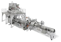 The conical co-rotating twin-screw extruder from MAS is ideal for compounding and recycling in one step. The conical co-rotating twin-screw extruder from MAS is ideal for compounding and recycling in one step.