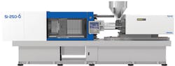 Toyo's new Si-6 series of all-electric injection machines operates 33 percent faster than the previous line due to a redesigned clamp and control. Toyo's new Si-6 series of all-electric injection machines operates 33 percent faster than the previous line due to a redesigned clamp and control.
