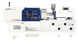 Zhafir Plastics Machinery's new Zeres series all-electric line features an integrated hydraulic power pack. Zhafir Plastics Machinery's new Zeres series all-electric line features an integrated hydraulic power pack.