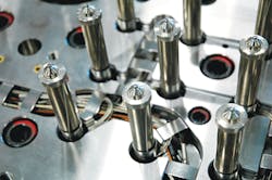 The Ultra Helix series of valve-gate nozzles from Husky The Ultra Helix series of valve-gate nozzles from Husky