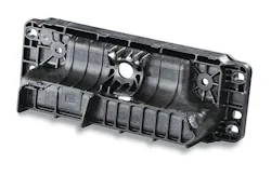 The ProFoam process rendered this lightweight automotive air bag housing from glass-filled PP. The ProFoam process rendered this lightweight automotive air bag housing from glass-filled PP.
