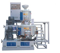 Taigang Plastic Machinery's high-speed mixer and vertical cooling blender is suitable for mixing PVC, PE and PP. Taigang Plastic Machinery's high-speed mixer and vertical cooling blender is suitable for mixing PVC, PE and PP.
