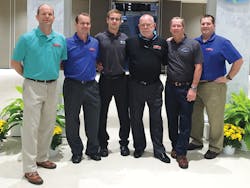 Team Forgash includes, from left, Jim, Jeff, Josh, Tony, John and Jason. John, Tony's oldest son, owns the machinery rep firm Premier Equipment Sales and John's son, Josh, works at Premier. Team Forgash includes, from left, Jim, Jeff, Josh, Tony, John and Jason. John, Tony's oldest son, owns the machinery rep firm Premier Equipment Sales and John's son, Josh, works at Premier.