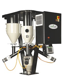 Conair says the cascade mixing technology in its TrueWeigh continuous blender makes for a more homogeneous blend of components. Conair says the cascade mixing technology in its TrueWeigh continuous blender makes for a more homogeneous blend of components.
