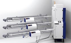 Special geometries in the Cellmould physical foaming system diffuse gas into the melt while simplifying operation of the unit. Special geometries in the Cellmould physical foaming system diffuse gas into the melt while simplifying operation of the unit.
