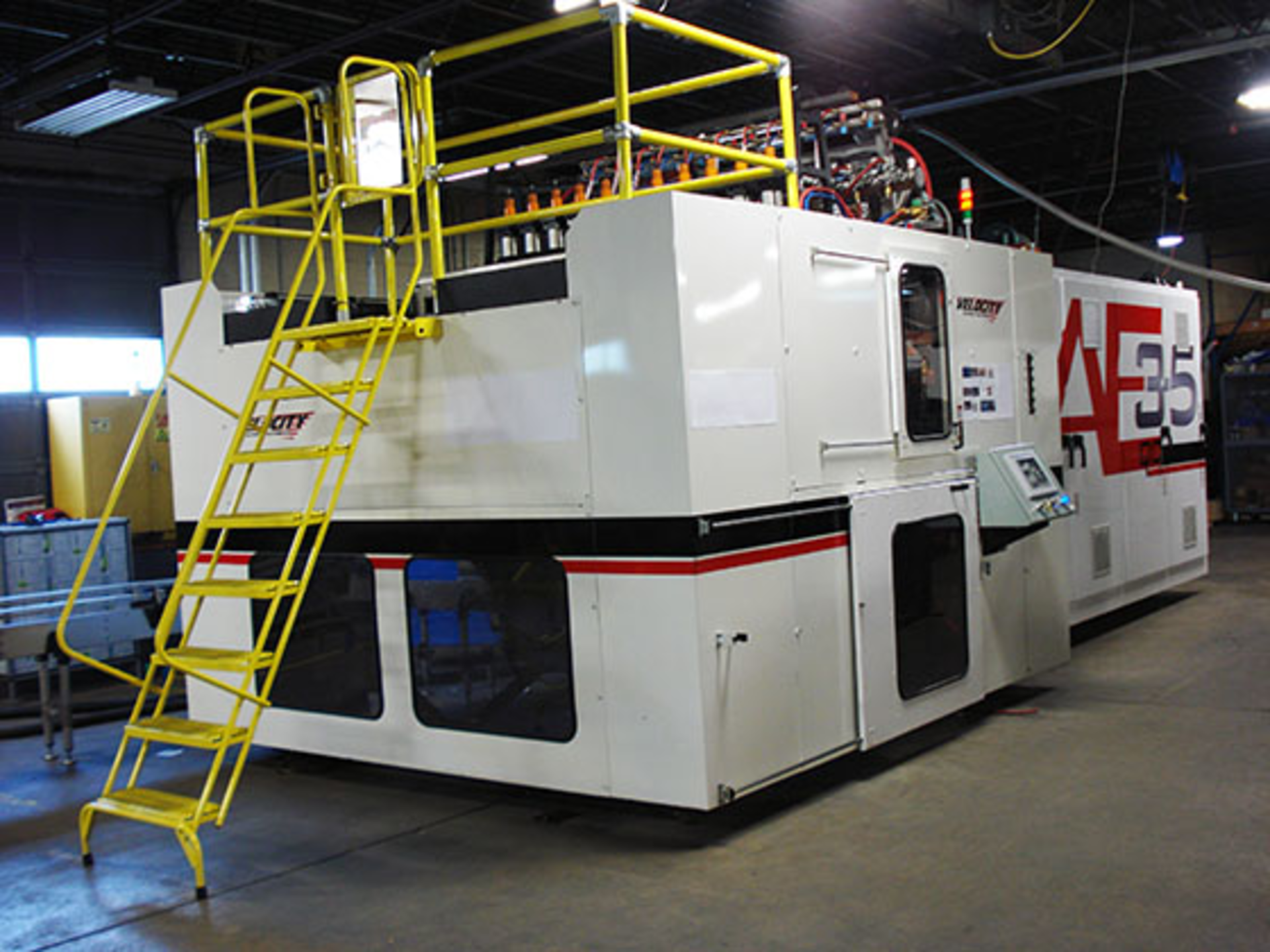 Velocity's all-electric reciprocating blow molding machine