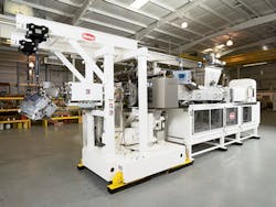 The Welex Converge conical twin-screw (CTS) sheet line for PLA The Welex Converge conical twin-screw (CTS) sheet line for PLA