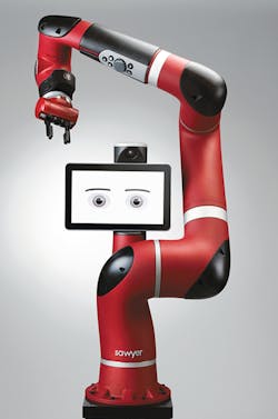 Sawyer, the latest collaborative robot from Rethink Robotics. Sawyer, the latest collaborative robot from Rethink Robotics.
