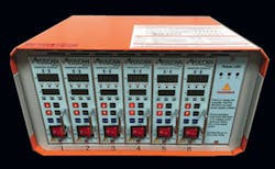Fast Heat’s Ion, far left, and Pulse lines of hot-runner temperature controllers gain updated features. Fast Heat’s Ion, far left, and Pulse lines of hot-runner temperature controllers gain updated features.