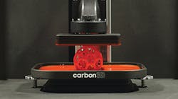 The M1 3-D printer at work The M1 3-D printer at work