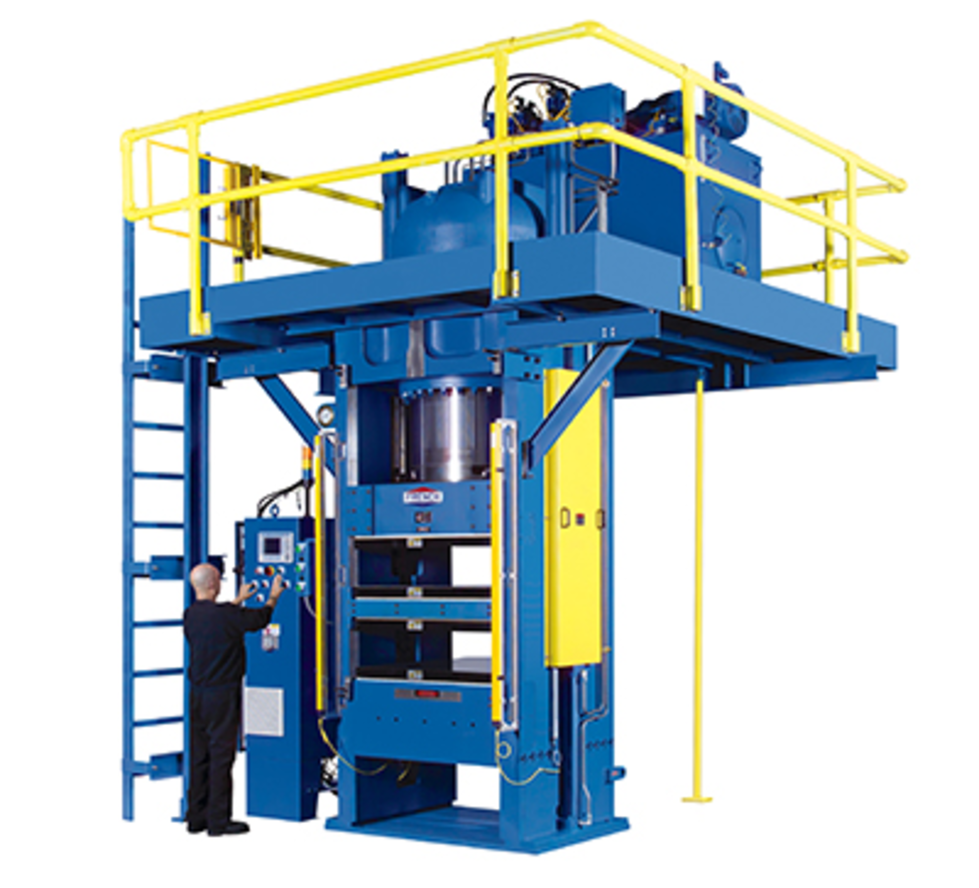 A French Oil 850T compression molding hydraulic press