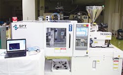 Futaba's MMS system installed on an injection press. Futaba's MMS system installed on an injection press.Â