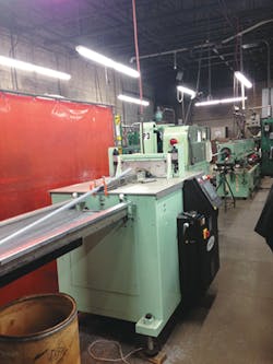 Extruded tubing being cut at ACE's facility in Milwaukee. Extruded tubing being cut at ACE's facility in Milwaukee.