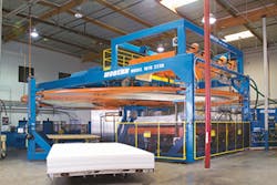 The first Modern Machinery thermoforming system purchased for Brian Ray's facility in Ontario, Calif. The first Modern Machinery thermoforming system purchased for Brian Ray's facility in Ontario, Calif.