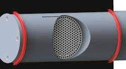 A U-shaped ring seal targets low-viscosity plastics. A U-shaped ring seal targets low-viscosity plastics.