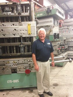 20/20 President Ron Ernsberger with molds 20/20 President Ron Ernsberger with molds