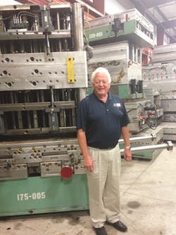 20/20 President Ron Ernsberger with molds 20/20 President Ron Ernsberger with molds