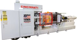 The first injection molding machine sold by Cincinnati Milling. The first injection molding machine sold by Cincinnati Milling.