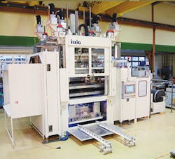 The Illig UAR 155g twin-sheet thermoforming machine The Illig UAR 155g twin-sheet thermoforming machine