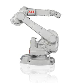ABB's new IRB 1660ID robot has a rigid upper arm with a reach of 5 feet and a payload of 13 pounds. ABB's new IRB 1660ID robot has a rigid upper arm with a reach of 5 feet and a payload of 13 pounds.