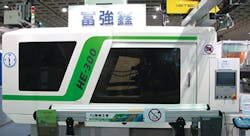 FCS’ HE-300 unit features 331 tons of clamping force. FCS’ HE-300 unit features 331 tons of clamping force.