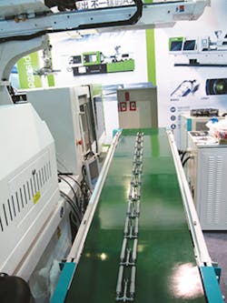 An FE machine produces metal medical parts using a mixture of steel and plastic powders. An FE machine produces metal medical parts using a mixture of steel and plastic powders.