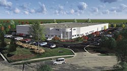 A digital rendering shows the expanded headquarters of Processing Technologies International LLC. A digital rendering shows the expanded headquarters of Processing Technologies International LLC.