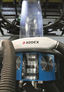 The Addex Intensive Cooling Experience (ICE) system targets all polyolefin and barrier blown film processes. The Addex Intensive Cooling Experience (ICE) system targets all polyolefin and barrier blown film processes.