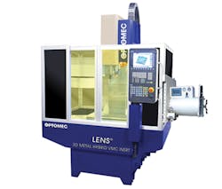 One of three machines offered as part of Optomec's new Machine Tool series, the LENS 3D Metal Hybrid VMC Inert System provides an atmosphere-controlled environment to extend hybrid manufacturing capabilities for reactive metals and aluminum. One of three machines offered as part of Optomec's new Machine Tool series, the LENS 3D Metal Hybrid VMC Inert System provides an atmosphere-controlled environment to extend hybrid manufacturing capabilities for reactive metals and aluminum.