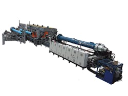 Molecor's M-OR-P 5012 produces molecularly oriented PVC pipe. Molecor's M-OR-P 5012 produces molecularly oriented PVC pipe.