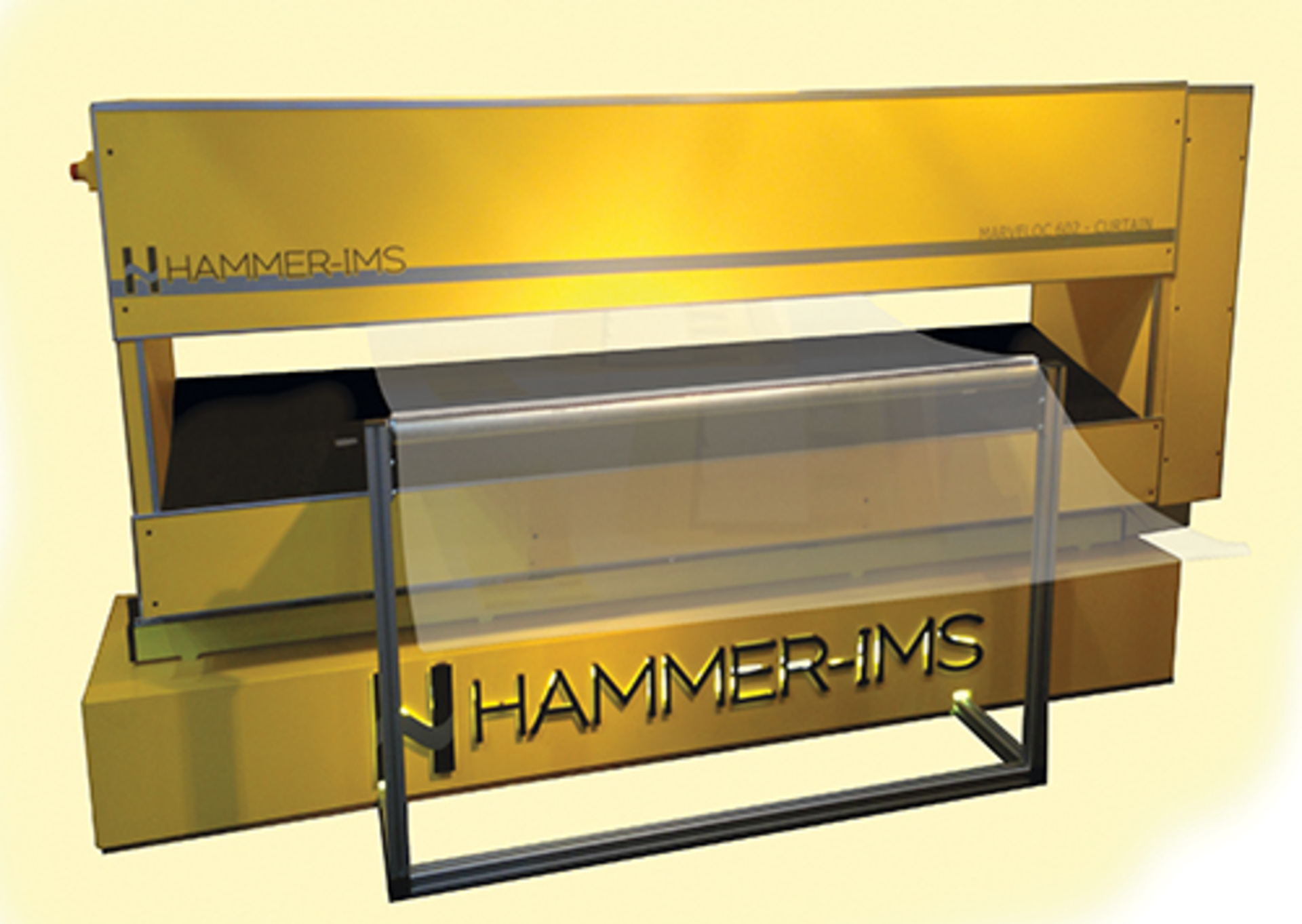 Hammer-IMS' Curtain is a non-nuclear device for inline thickness measurement of film and sheet.