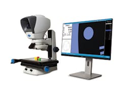 Vision Engineering's stereo microscope system features a viewer instead of an eyepiece. Vision Engineering's stereo microscope system features a viewer instead of an eyepiece.